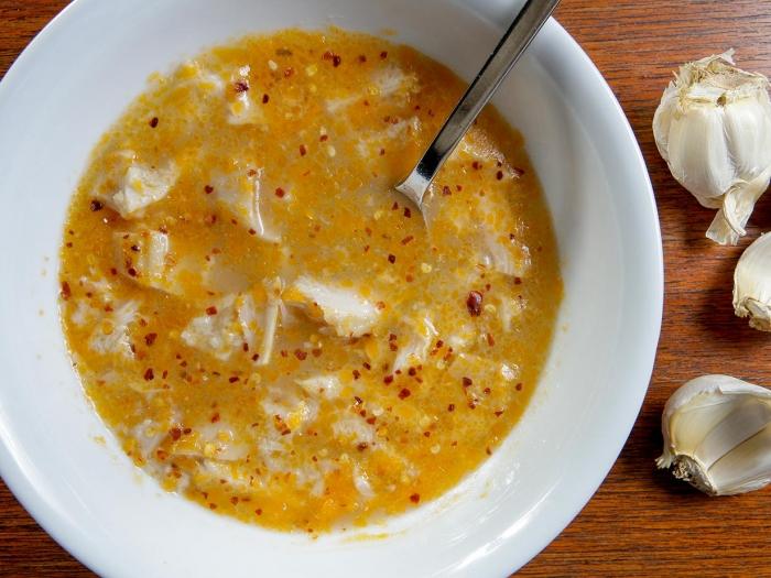 Patsas con aglio e peperoncino (zuppa di trippa fatta in casa)